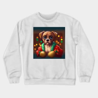 Cute Boxer Drawing Crewneck Sweatshirt